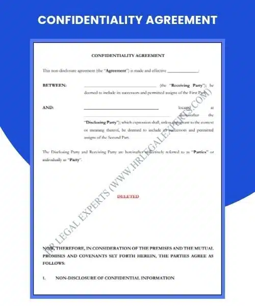Confidentiality Agreement - HR Legal Experts