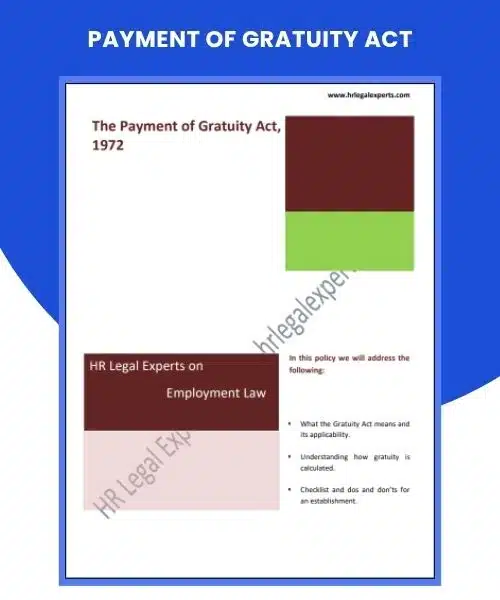 Payment of Gratuity ACT - HR Legal Experts