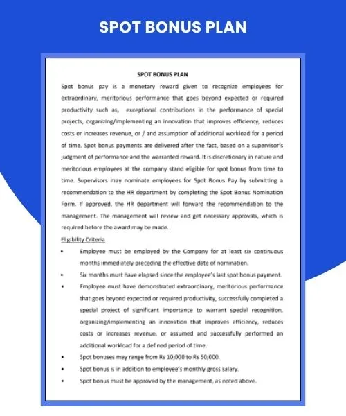 Spot Bonus Plan - HR Legal Experts