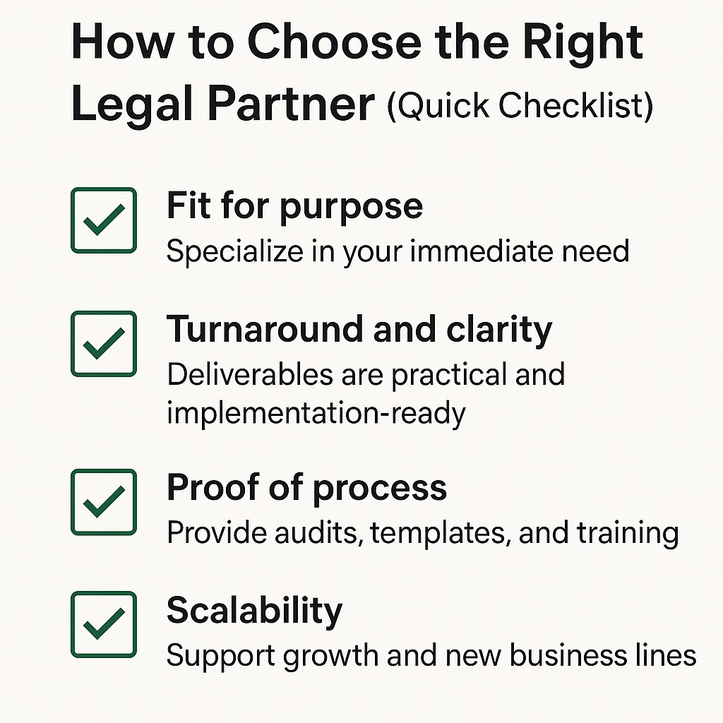 How to choose the right legal partner - HR Legal Experts