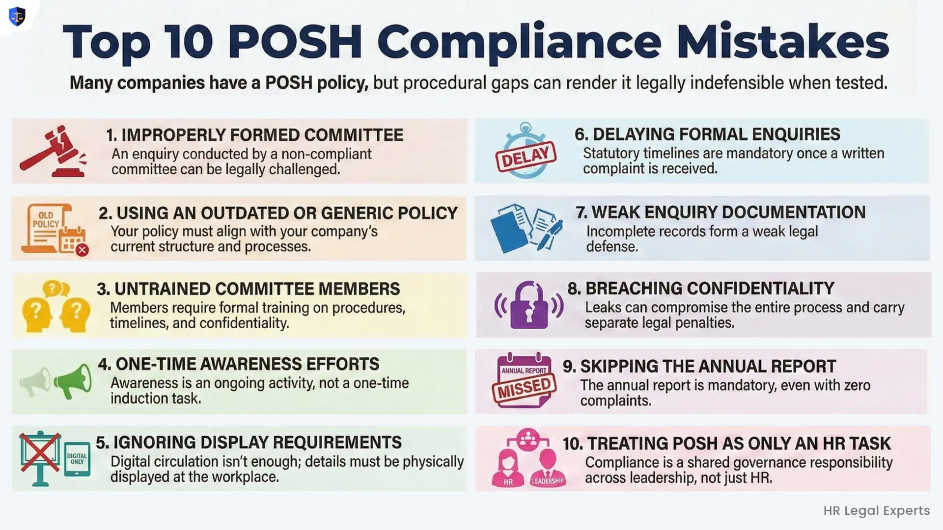 Top 10 POSH Compliance Mistakes